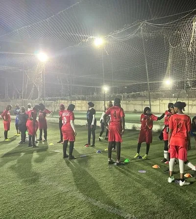 Women's football training session in Hargeisa